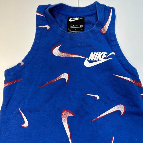 Nike Girls' Sportswear French Terry Printed Tank Top 8-9Y - Picture 2 of 4
